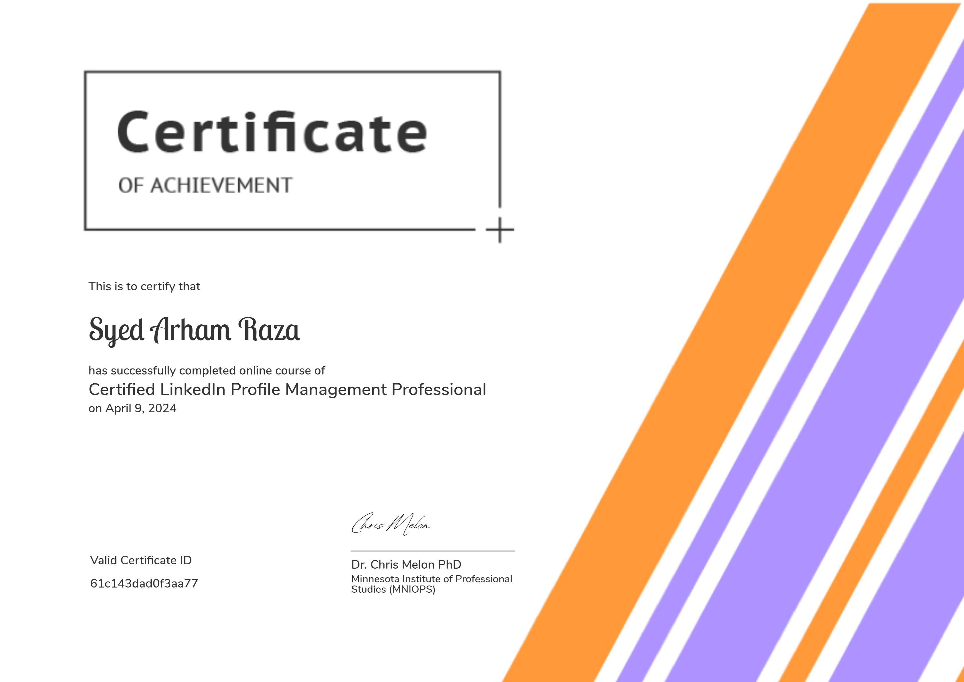Certified LinkedIn Profile Management Professional